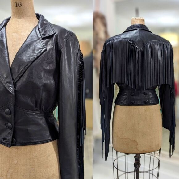 Sold ~ Vintage Leather Fringe Jacket - Picture 3 of 6